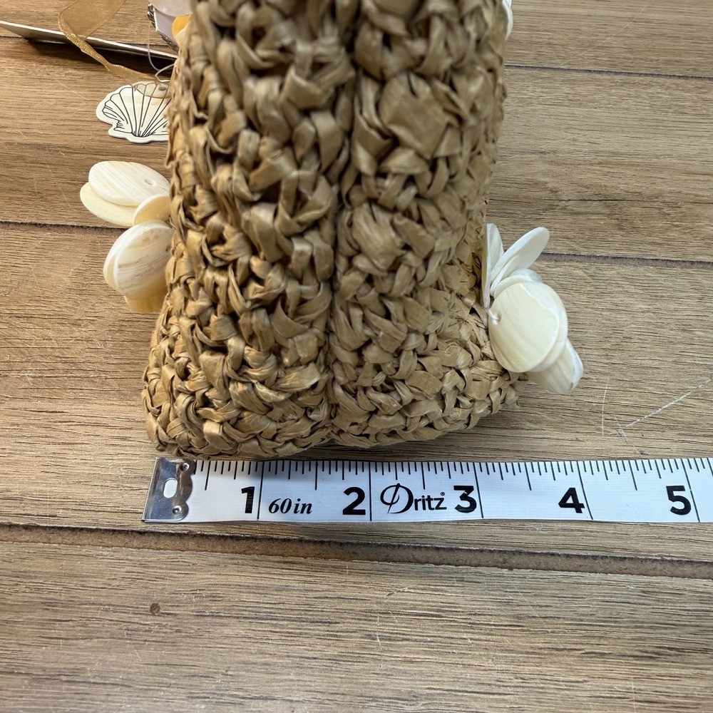 NWT Beaded Rattan‎ Bag Pearl & Seashell Chain Strap Bag India Beach TikTok Viral - Picture 11 of 11